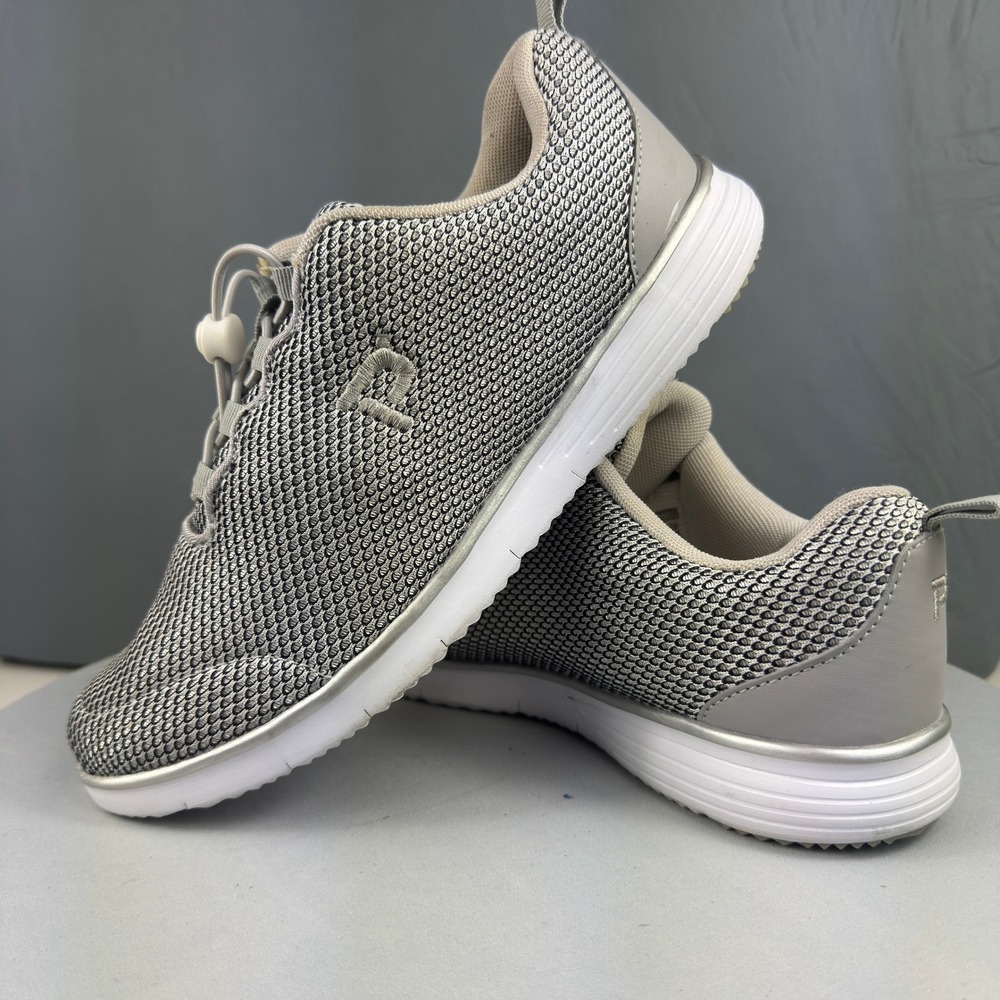 Propet TravelFit Prestige Womens Size 10 Silver Grey Walking Shoes Sneaker